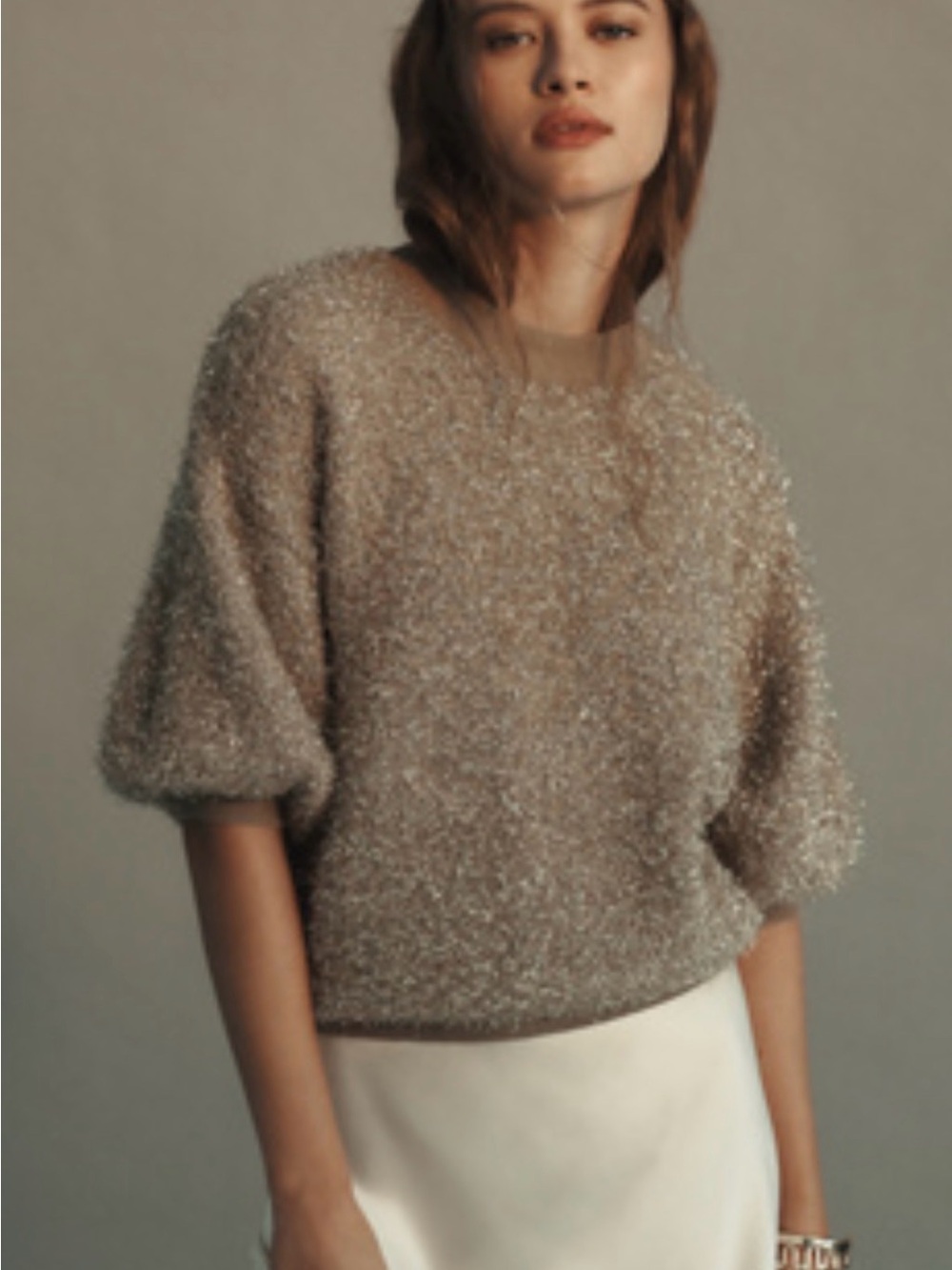 Maeve by Anthropologie Violetta Tinsel Sweater